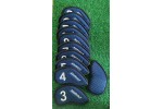 AGXGOLF Golf Club Irons Head Covers; 3-LW;  Set of Eleven; Blue & White